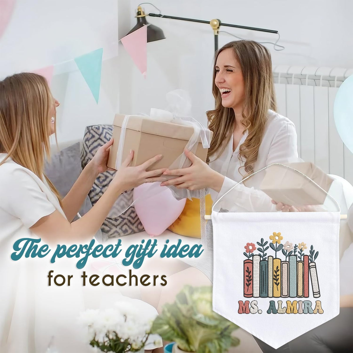 Personalized Embroidered Teacher Banner — 1 — image 7