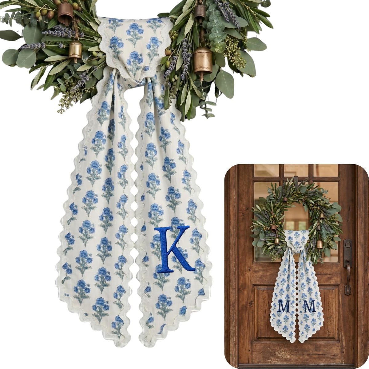Christmas Personalized Wreath Sash