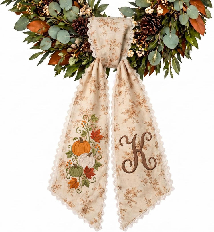 Halloween Personalized Wreath Sash