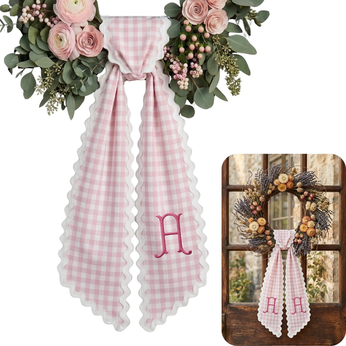 Christmas Personalized Wreath Sash