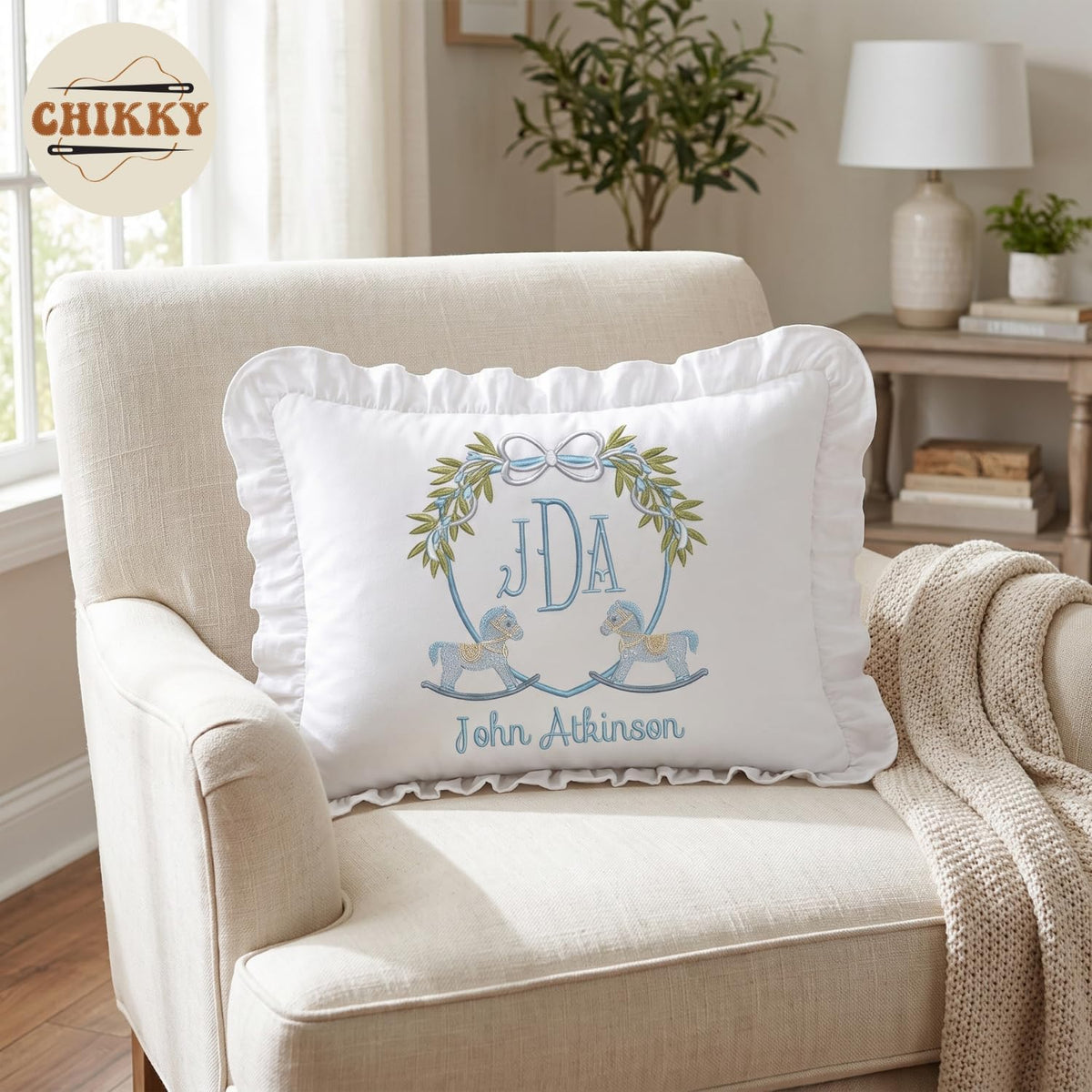 Personalized Embroidered Pillow Cover — 19 — image 4