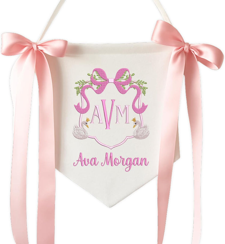 Personalized Embroidered Baby Name Banner — 1