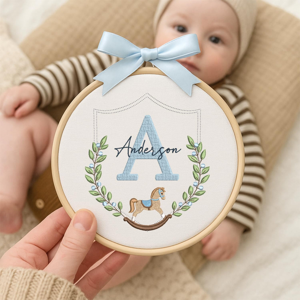Personalized Embroidered Baby Name Hoop — 3 — image 5