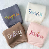 Personalized Knit Baby Blanket — 1 - Name — image 5