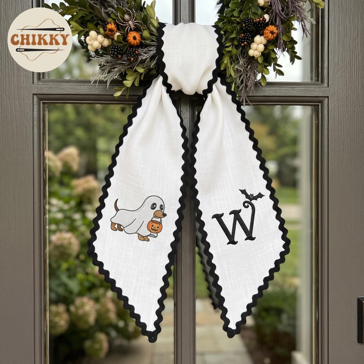 Halloween Personalized Wreath Sash — image 4