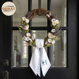 Monogram Personalized Wreath Sash — 7 - Hydrangea Initial — image 2