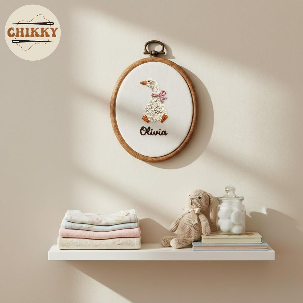 Personalized Embroidered Baby Name Hoop — 6 — image 6