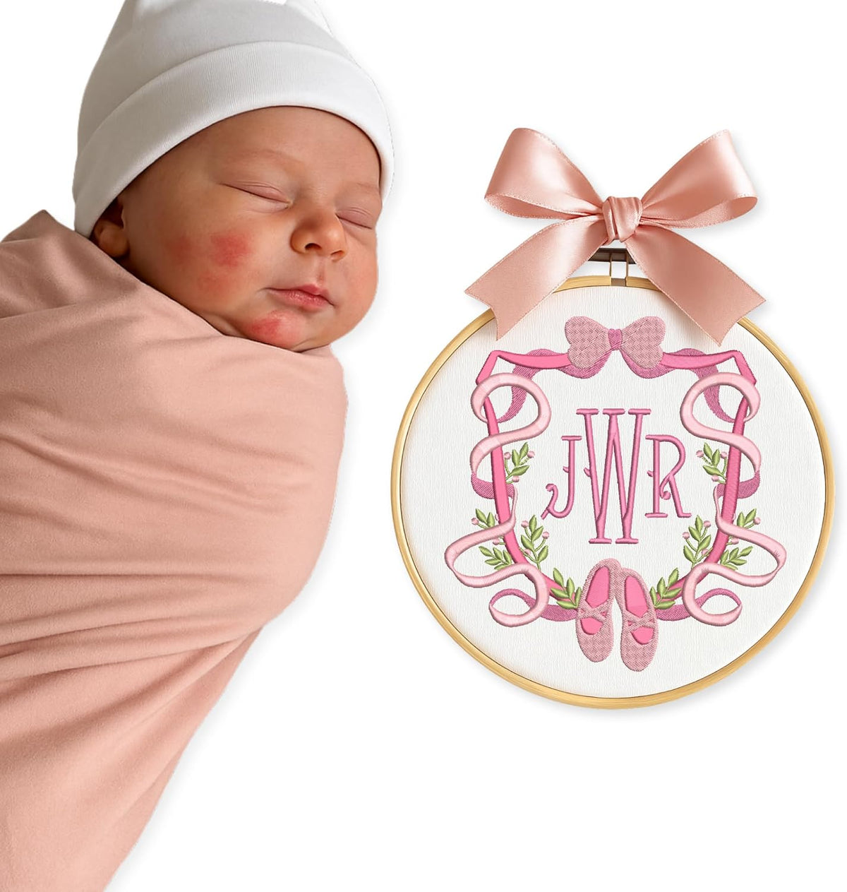 Personalized Embroidered Baby Name Hoop — 4