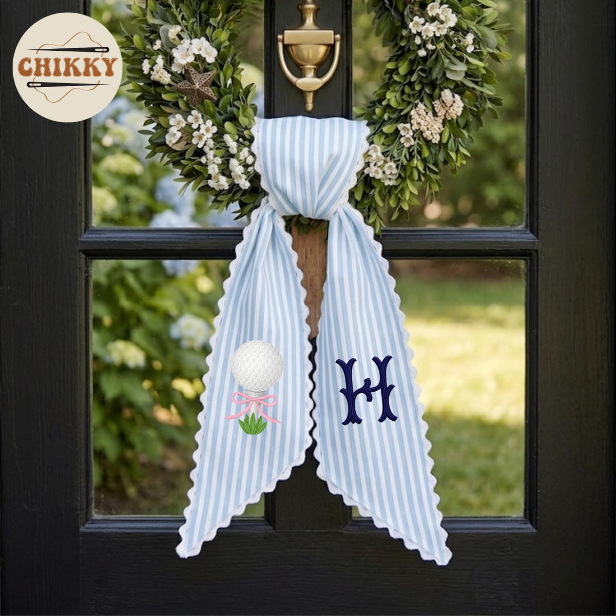 Monogram Personalized Wreath Sash — 7 - Golf Master — image 5