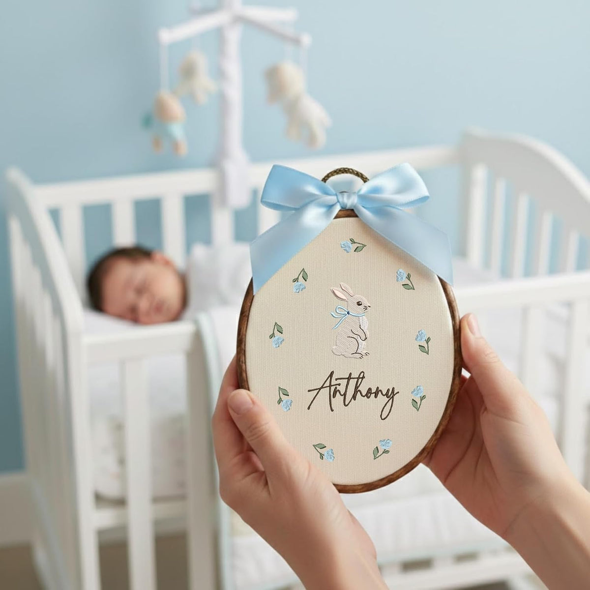 Personalized Embroidered Baby Name Hoop — 13 — image 4