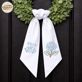 Monogram Personalized Wreath Sash — 9 - Hydrangea — image 4