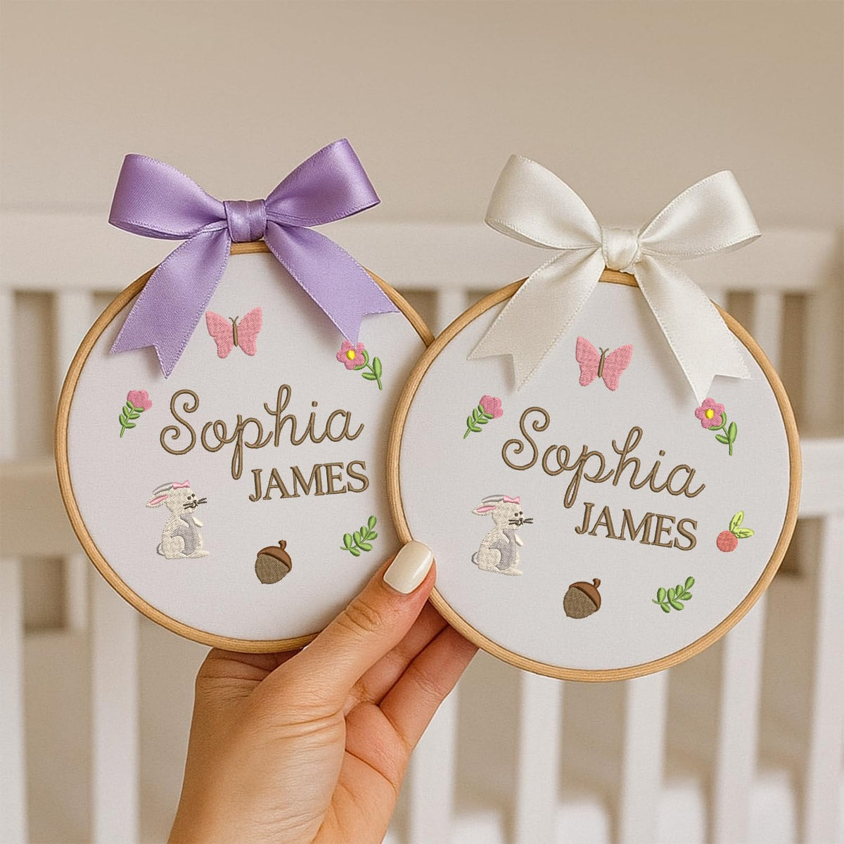 Personalized Embroidered Baby Name Hoop — 1 — image 3