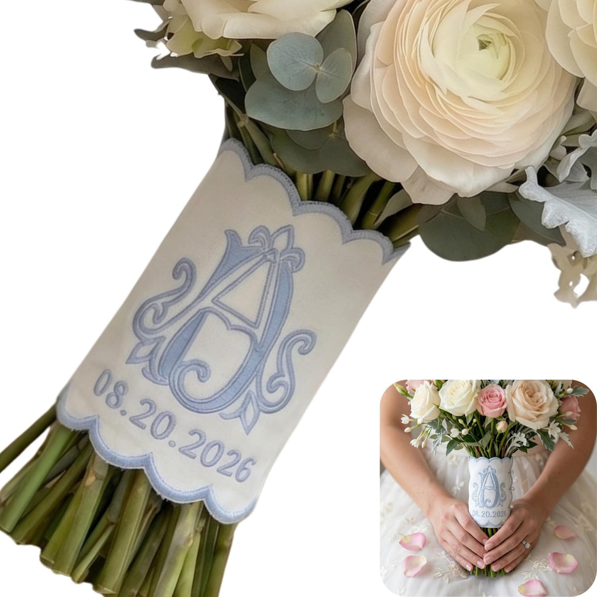 Personalized Embroidered Bouquet Sash — 2