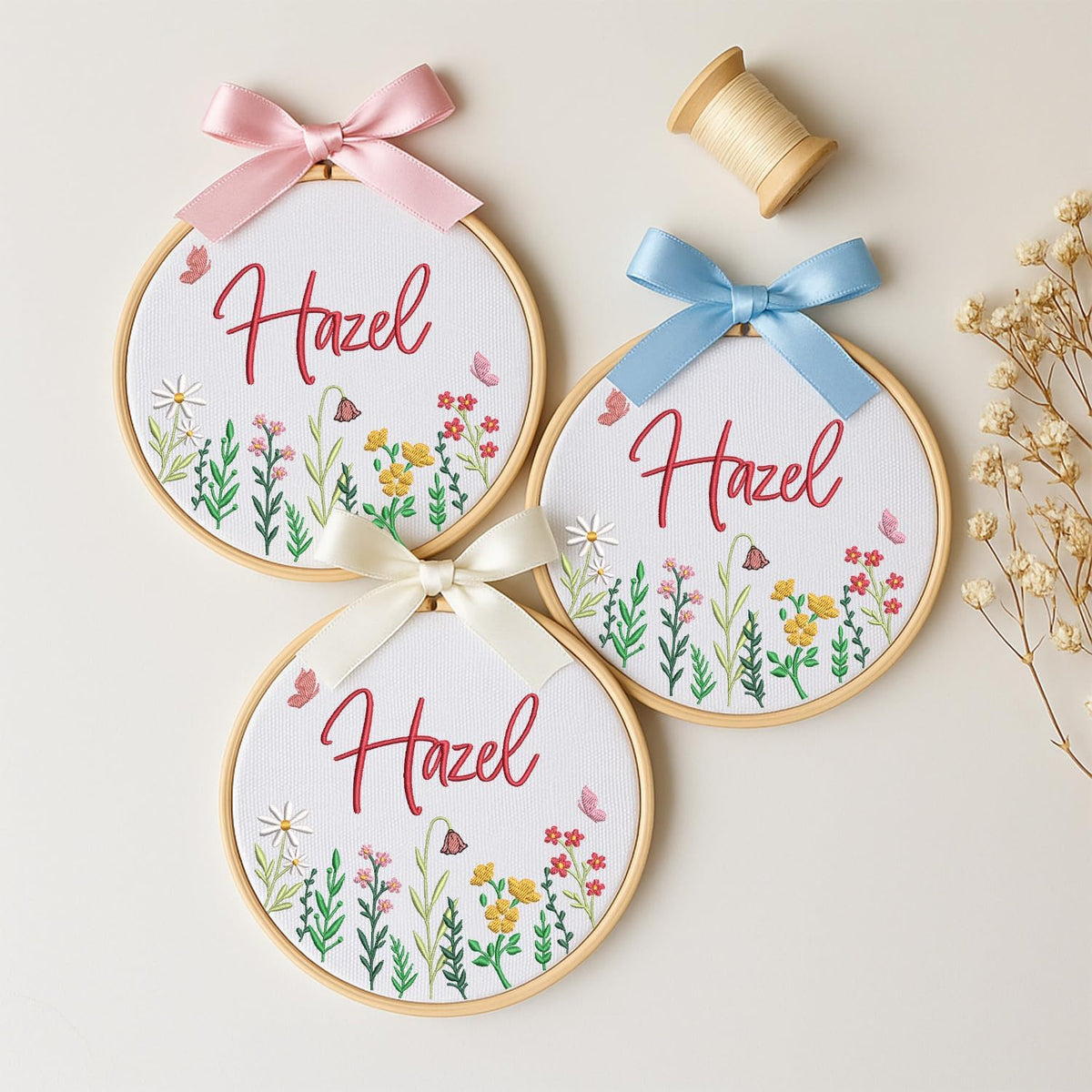 Personalized Embroidered Baby Name Hoop — 2 — image 2