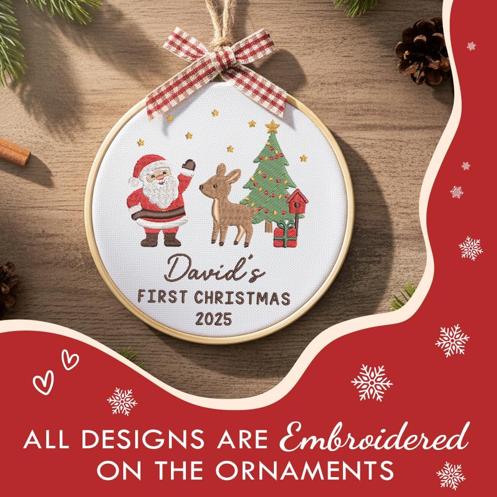 Personalized Baby's First Christmas Ornament — 1 — image 4