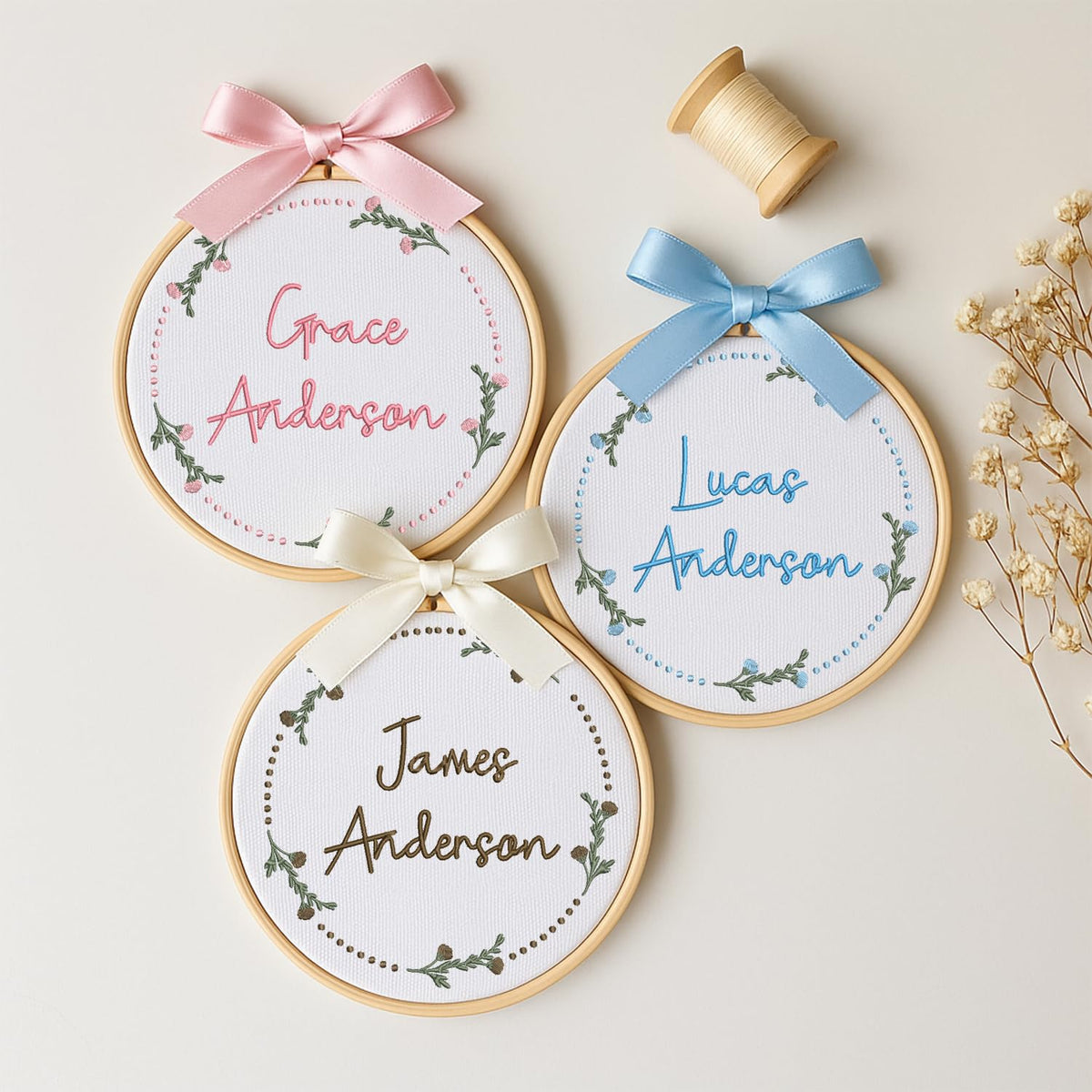 Personalized Embroidered Baby Name Hoop — 6 — image 2