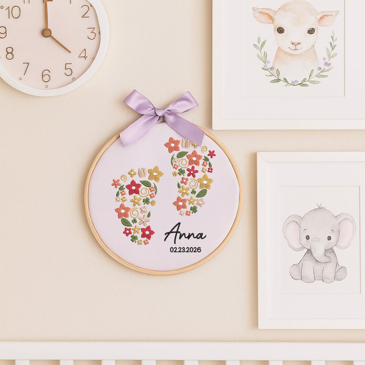Personalized Embroidered Baby Name Hoop — 16 — image 7