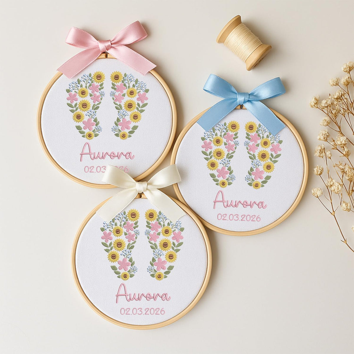 Personalized Embroidered Baby Name Hoop — 11 — image 2
