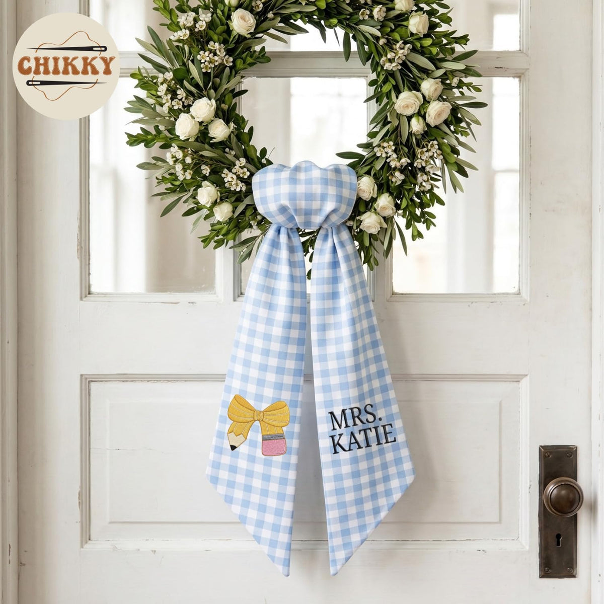 Monogram Personalized Wreath Sash — image 8