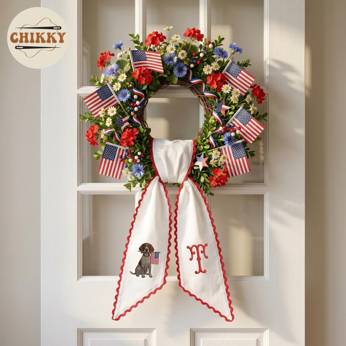 Monogram Personalized Wreath Sash — image 5