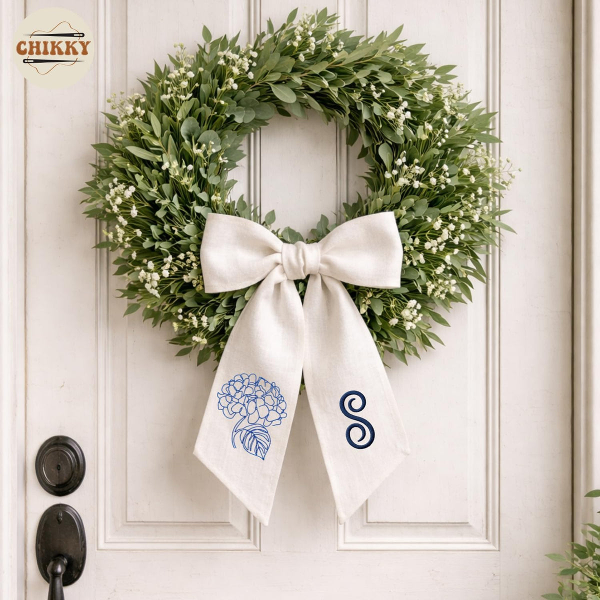 Christmas Personalized Wreath Sash — image 4