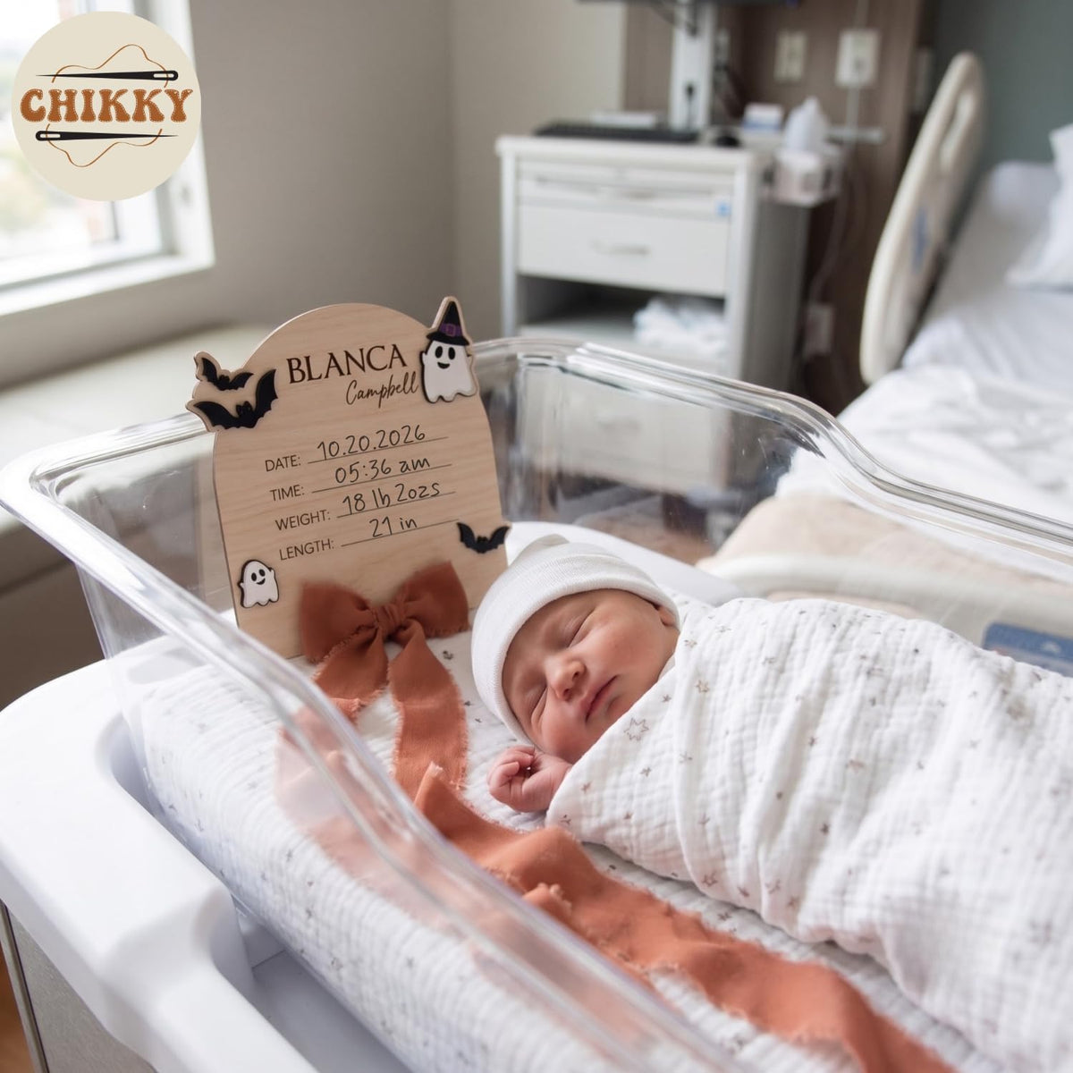 Personalized Wooden Birth Announcement Sign — image 3