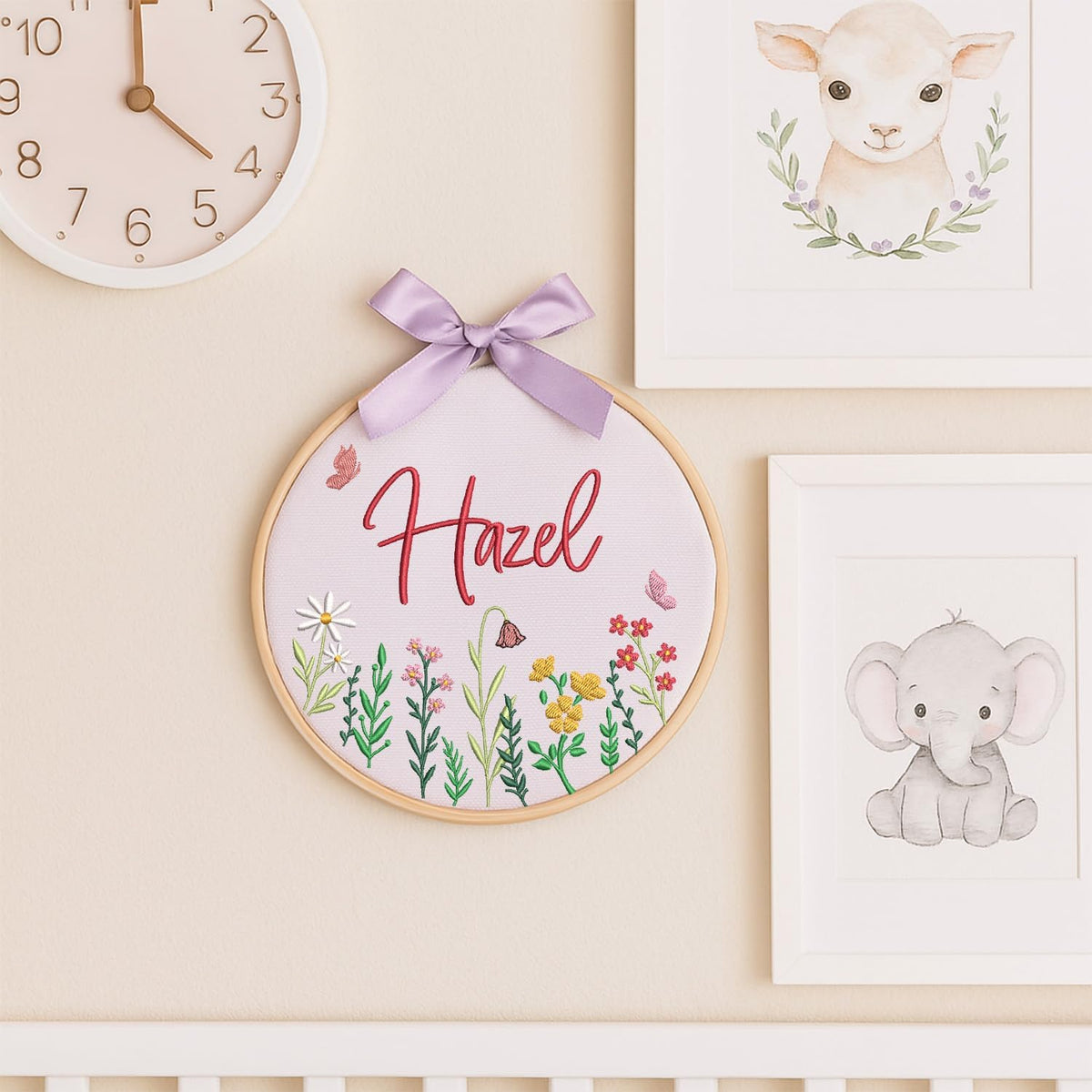 Personalized Embroidered Baby Name Hoop — 2 — image 7
