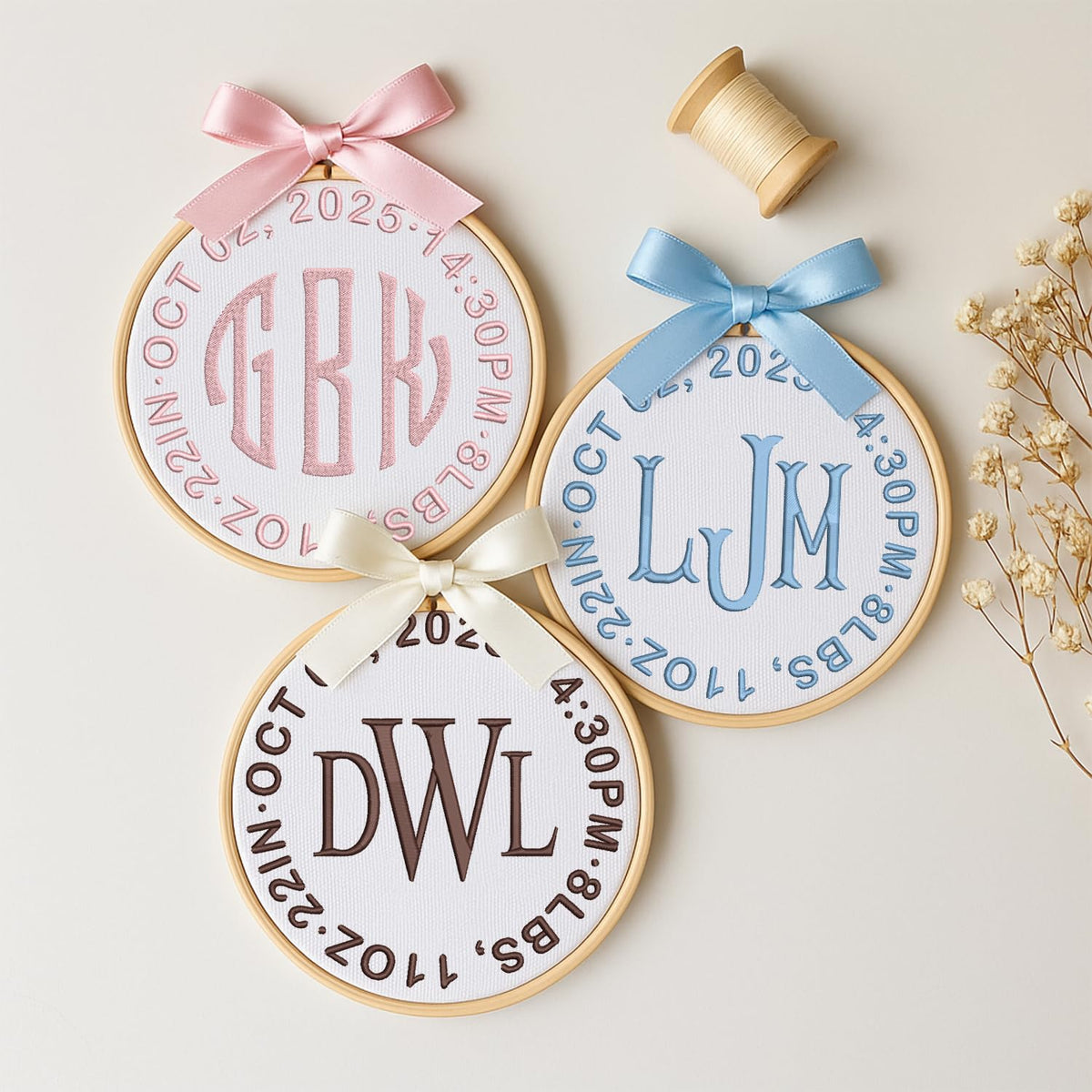 Personalized Embroidered Baby Name Hoop — 14 — image 2