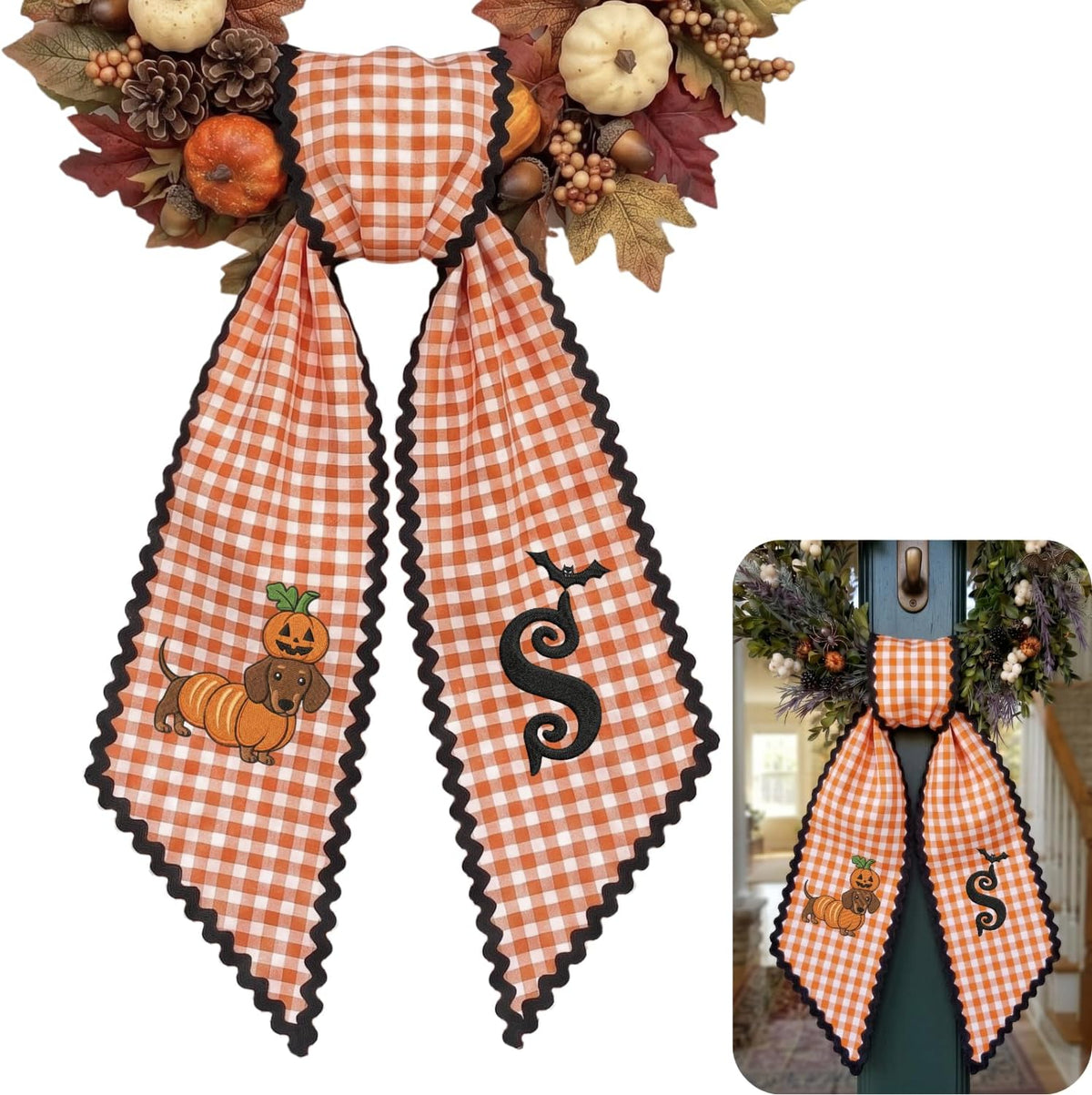 Halloween Personalized Wreath Sash
