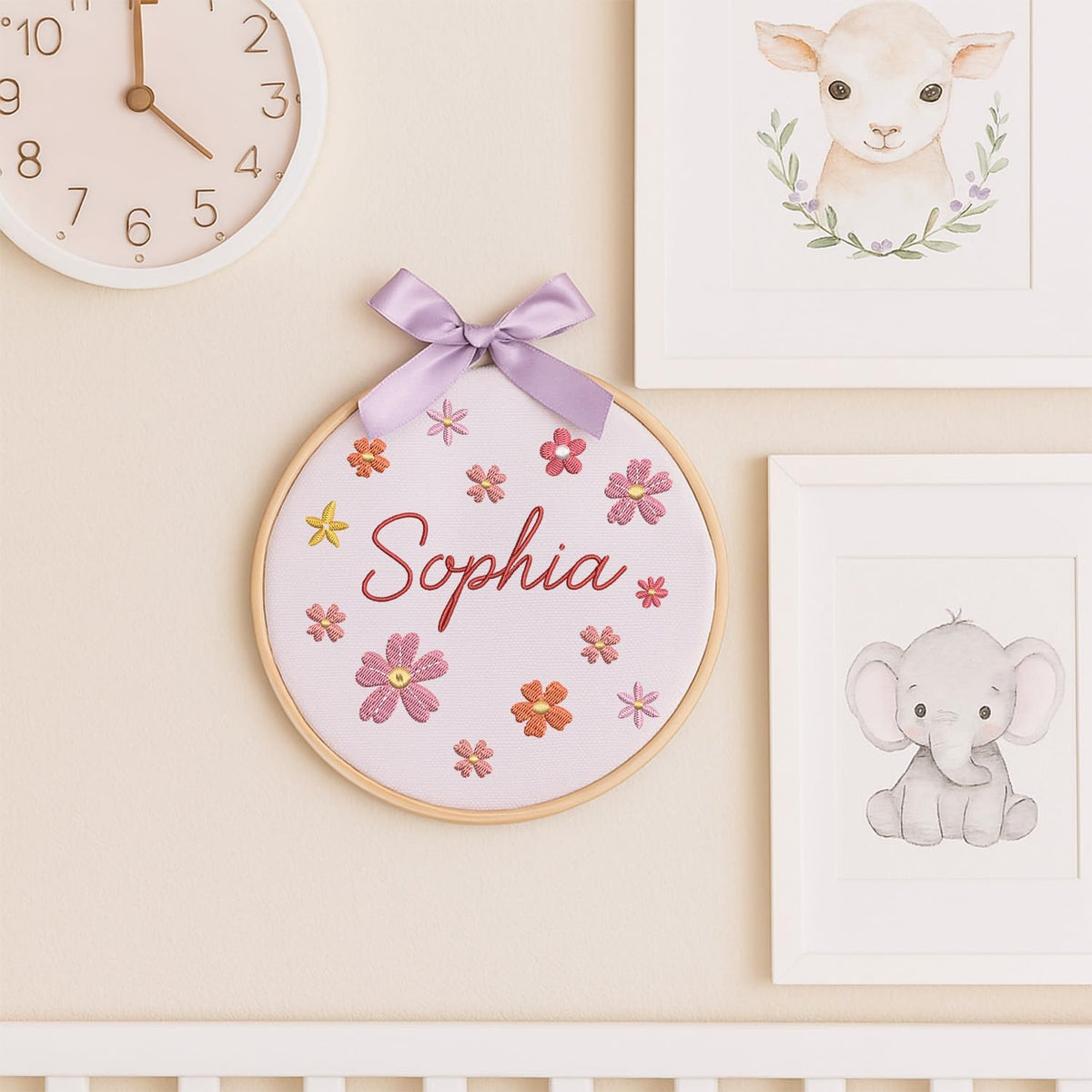 Personalized Embroidered Baby Name Hoop — 1 — image 7