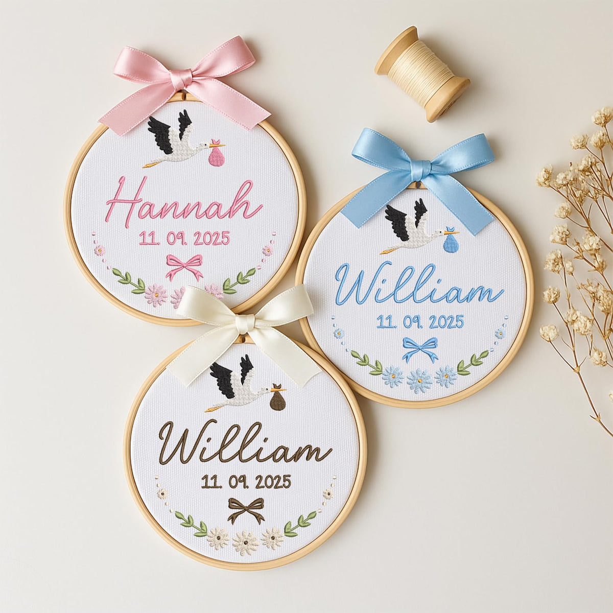 Personalized Embroidered Baby Name Hoop — 4 — image 2