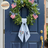 Monogram Personalized Wreath Sash — 8 - USA Hydrangea — image 2