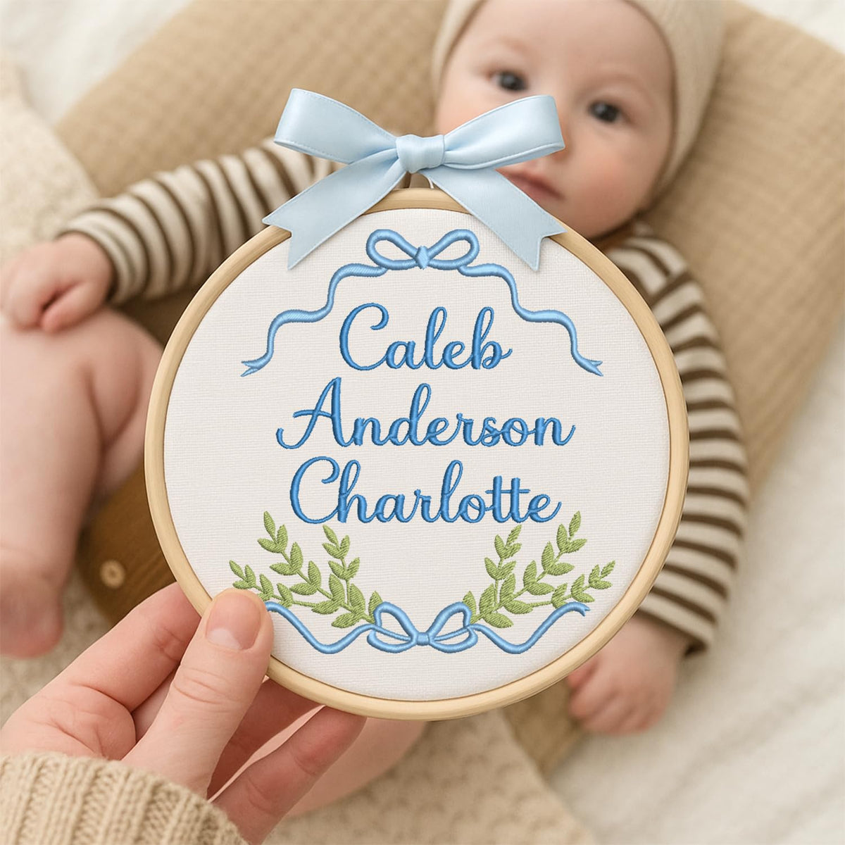 Personalized Embroidered Baby Name Hoop — 13 — image 5