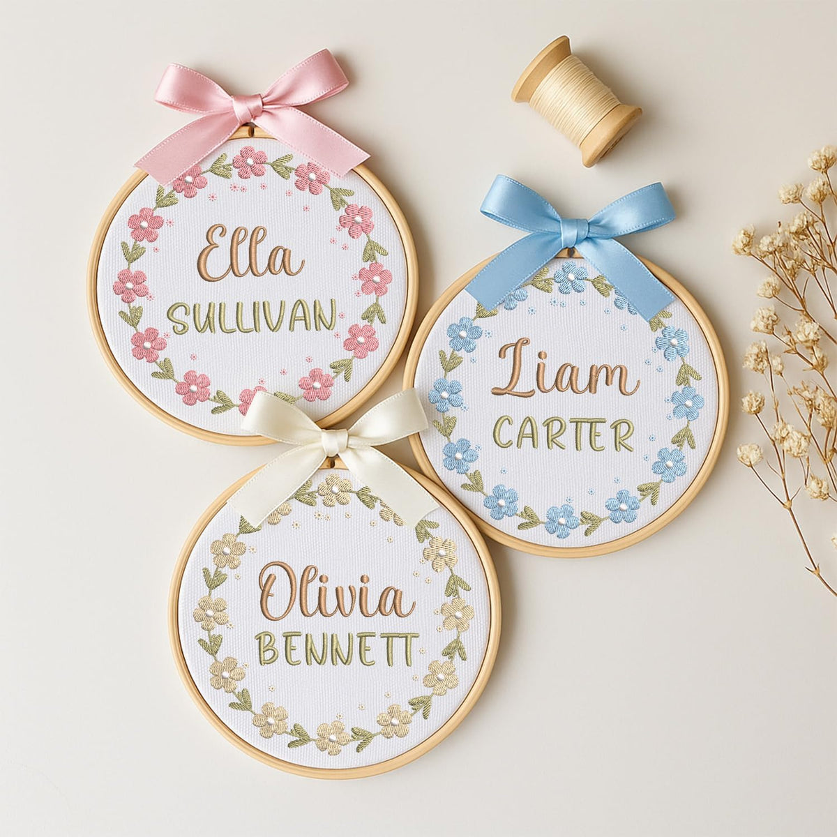 Personalized Embroidered Baby Name Hoop — 9 — image 2