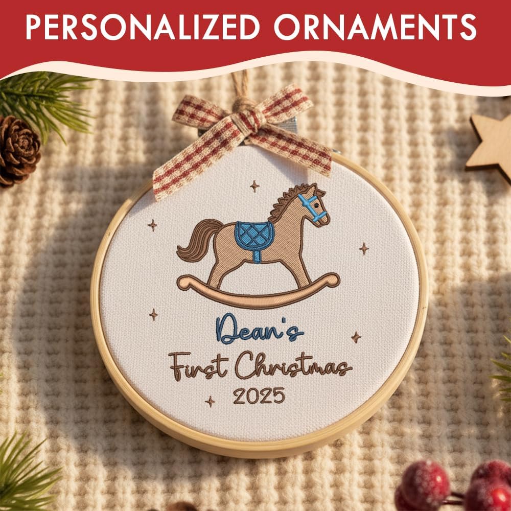 Personalized Baby's First Christmas Ornament — 7 — image 8