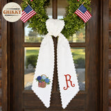 Patriotic Personalized Wreath Sash — 1 - USA Hydrangea — image 4