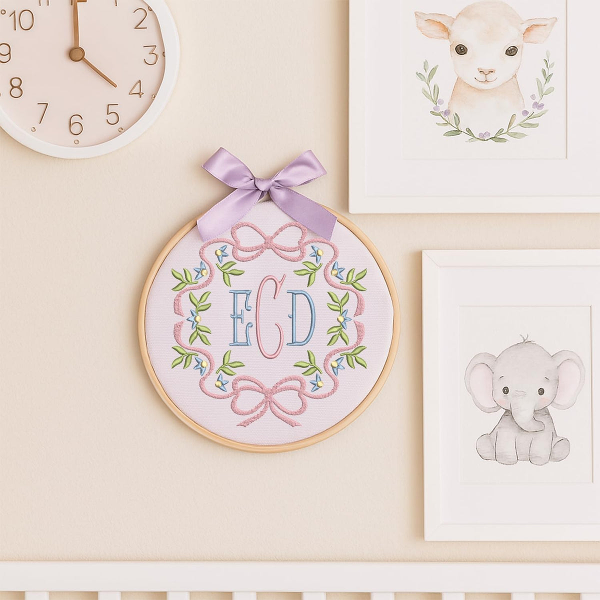 Personalized Embroidered Baby Name Hoop — 10 — image 7