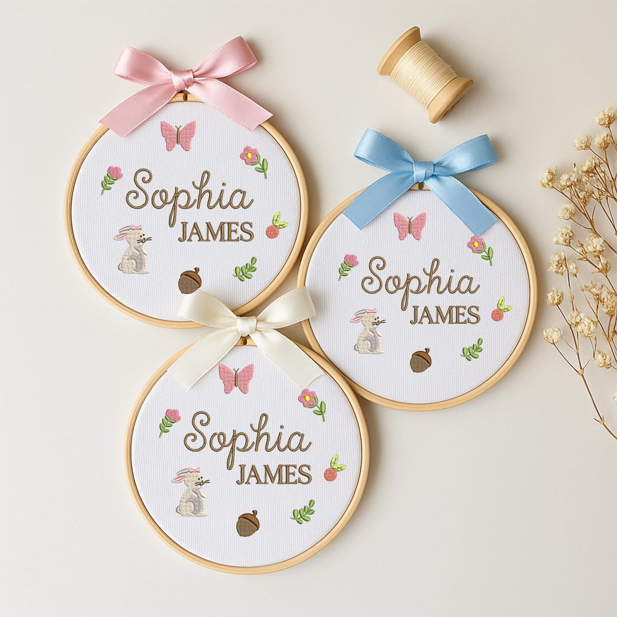 Personalized Embroidered Baby Name Hoop — 1 — image 2