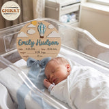 Personalized Wooden Birth Announcement Sign — image 3