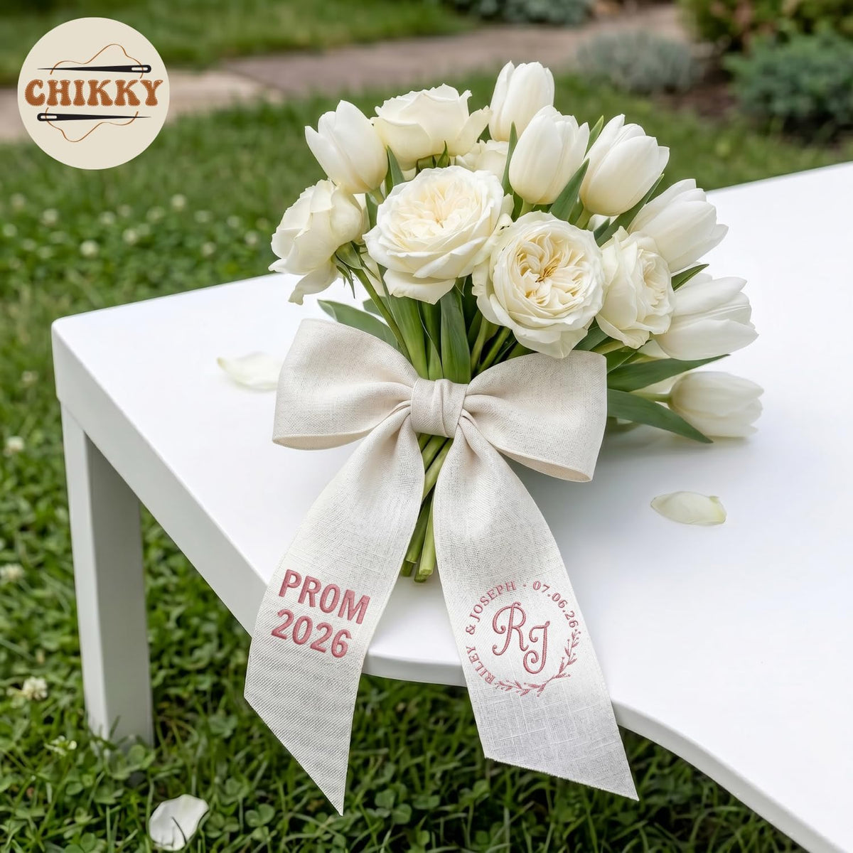 Personalized Embroidered Bouquet Sash — 6 - Prom 2026 — image 2