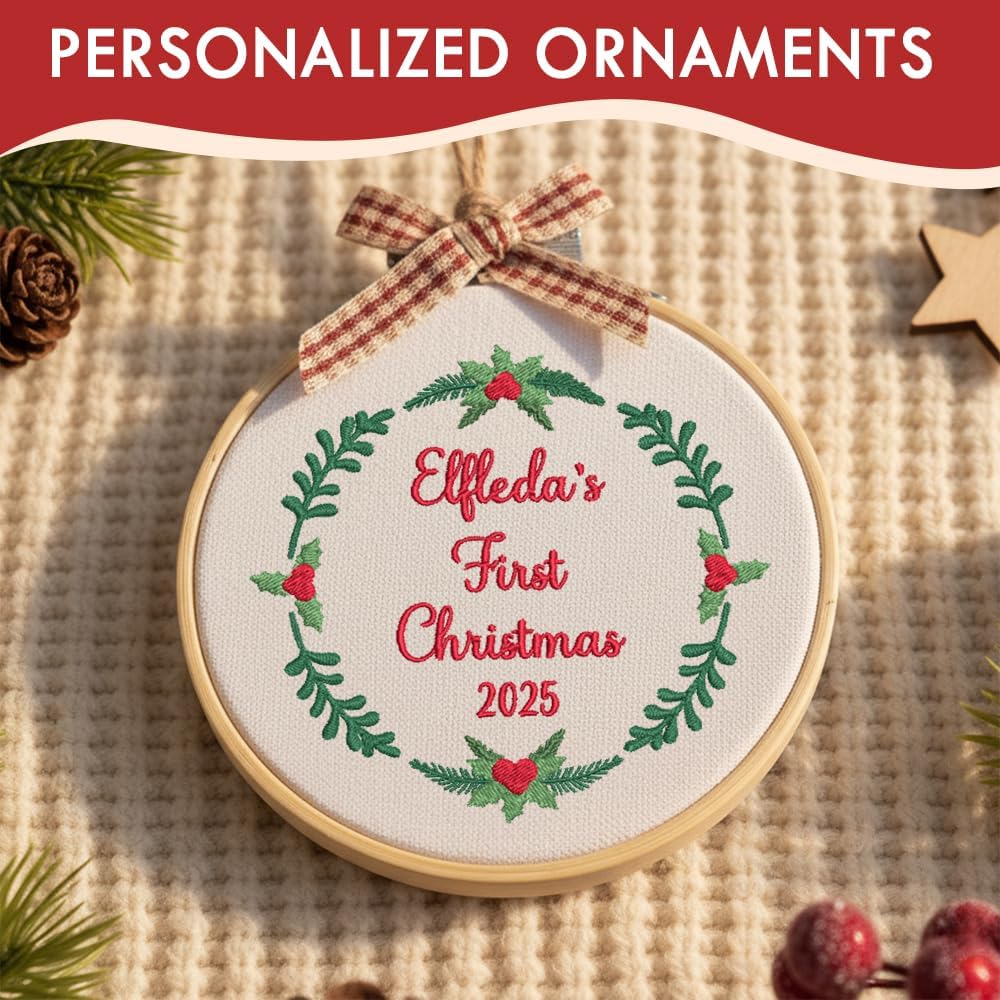 Personalized Baby's First Christmas Ornament — 3 — image 8