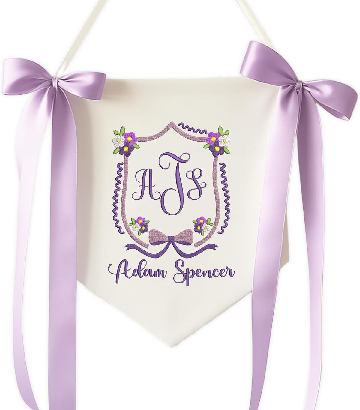 Personalized Embroidered Baby Name Banner — 2