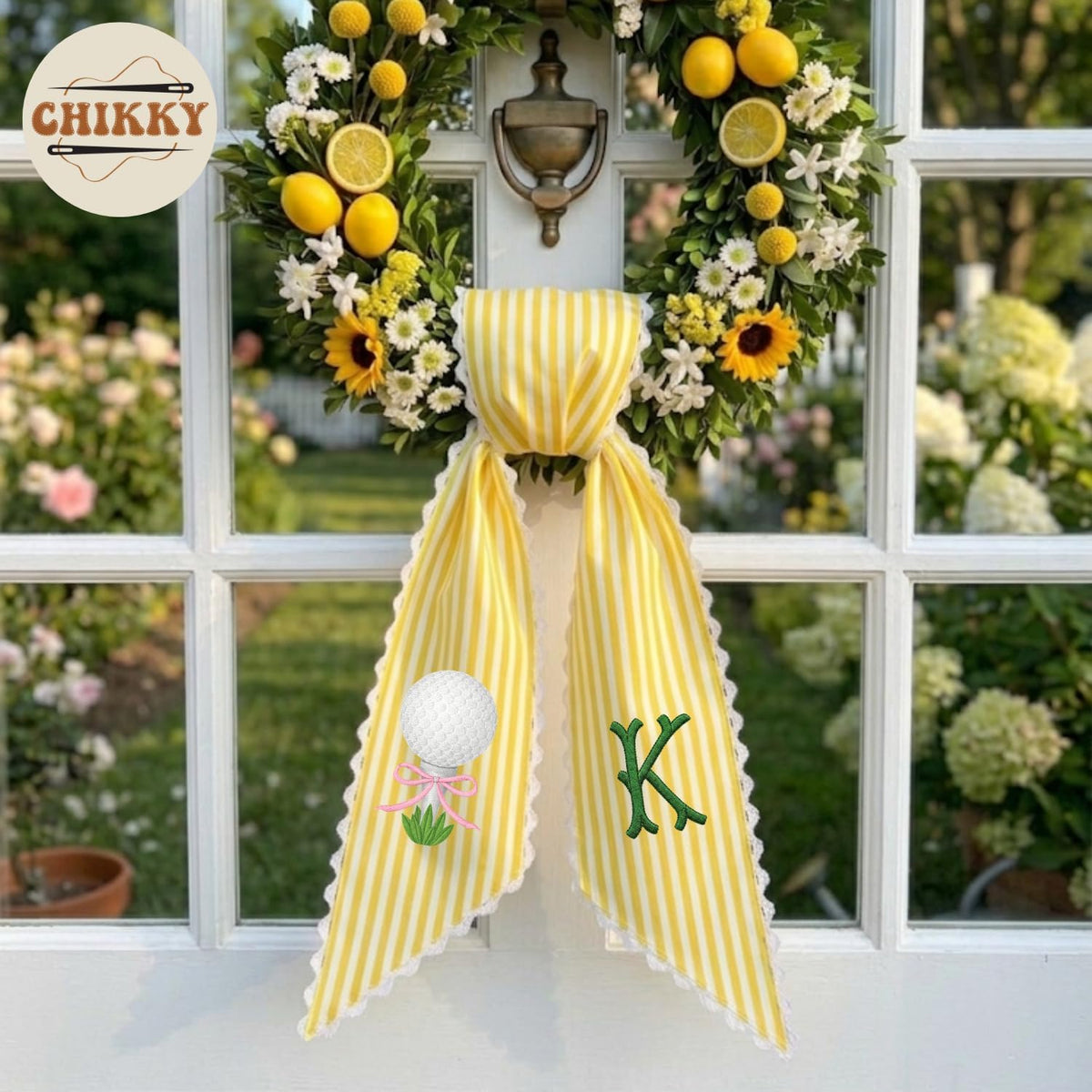 Monogram Personalized Wreath Sash — 7 - Golf Master — image 4