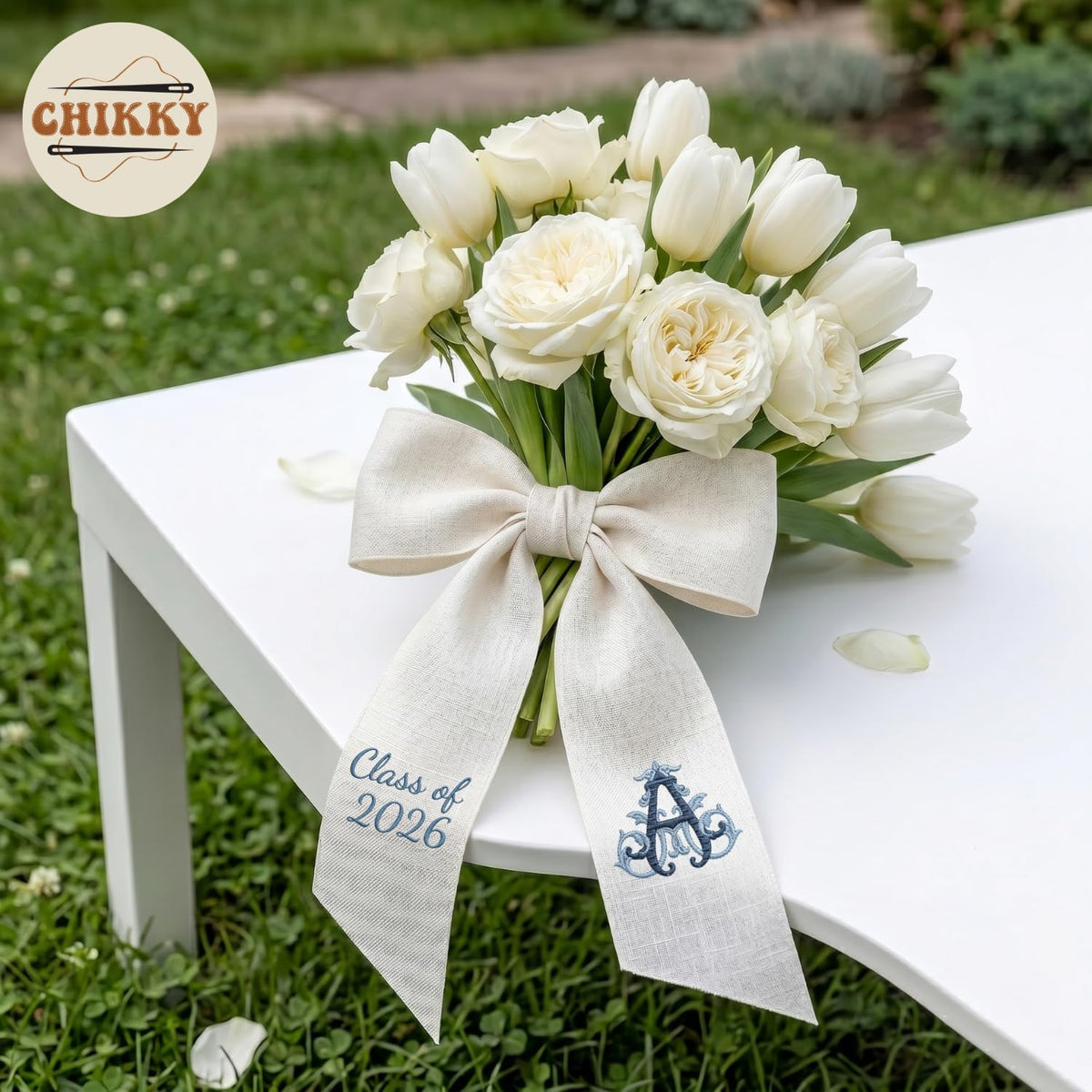 Personalized Embroidered Bouquet Sash — 9 - Class of 2026 — image 2