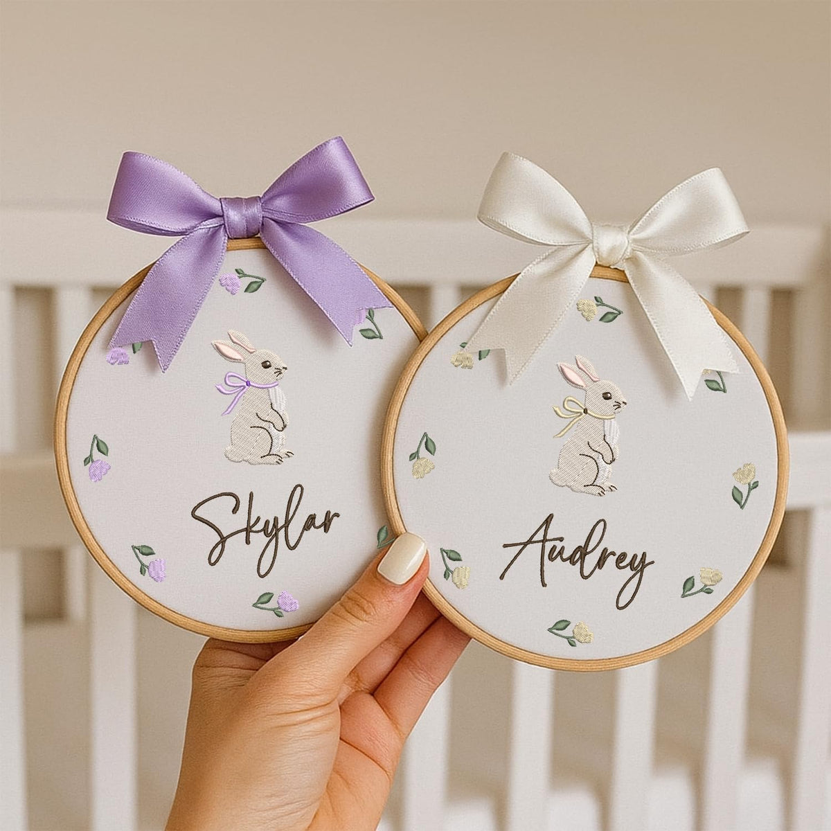 Personalized Embroidered Baby Name Hoop — 13 — image 3