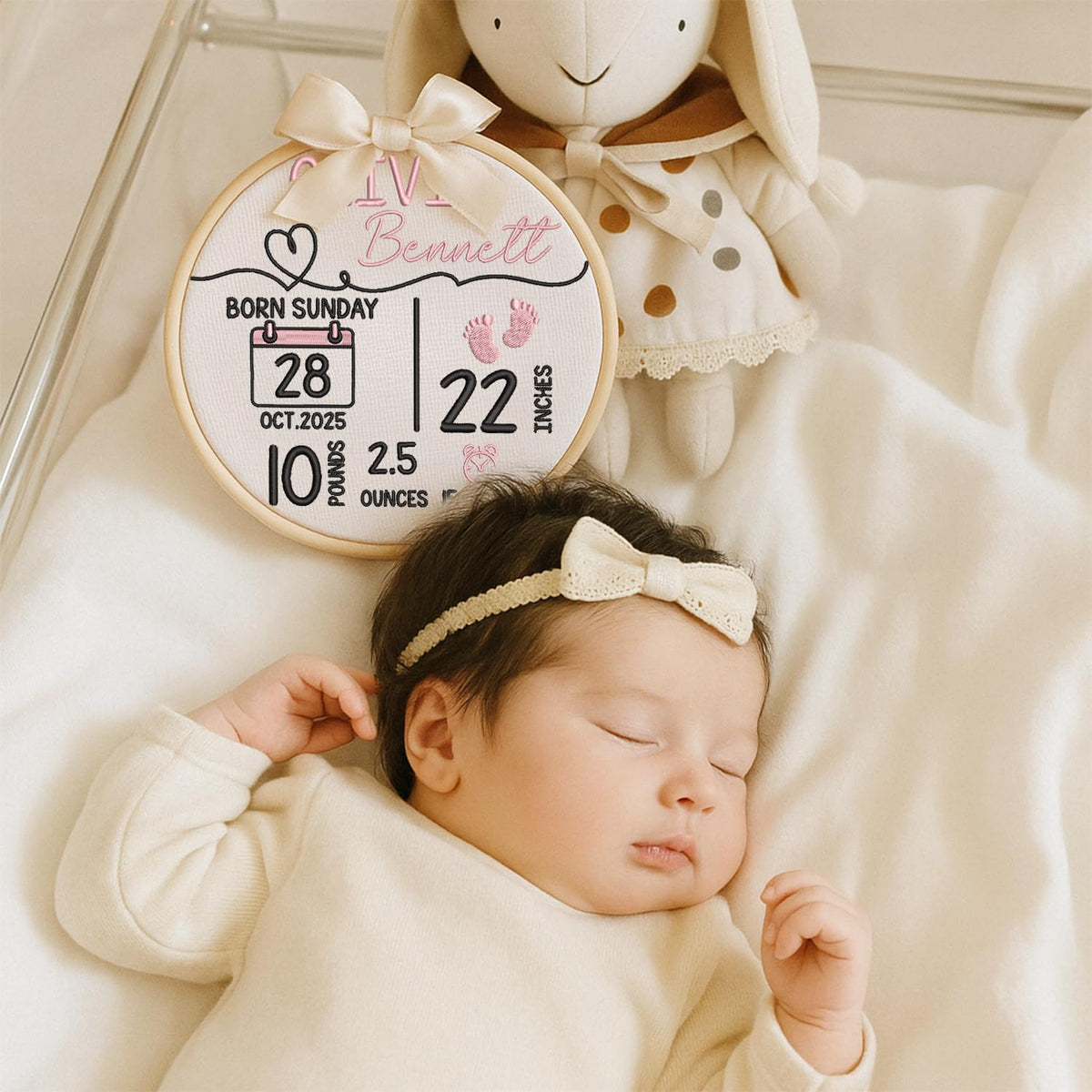 Personalized Embroidered Baby Name Hoop — 5 — image 4