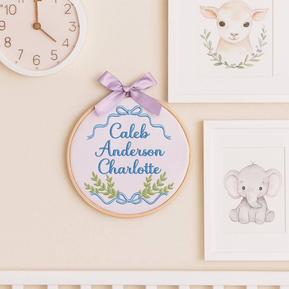 Personalized Embroidered Baby Name Hoop — 13 — image 7