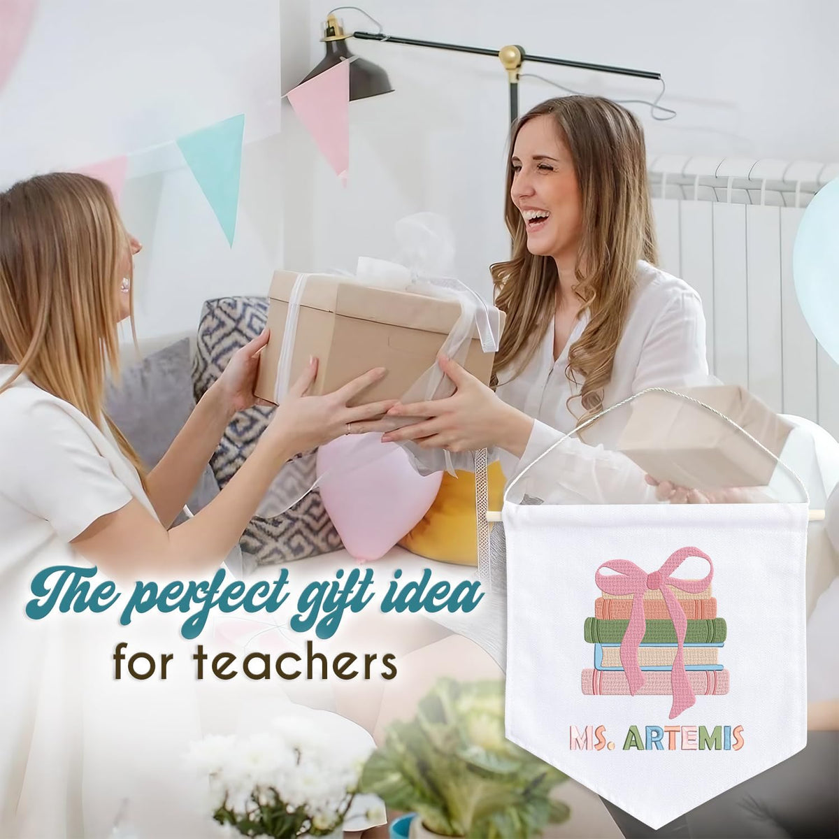 Personalized Embroidered Teacher Banner — 6 — image 7