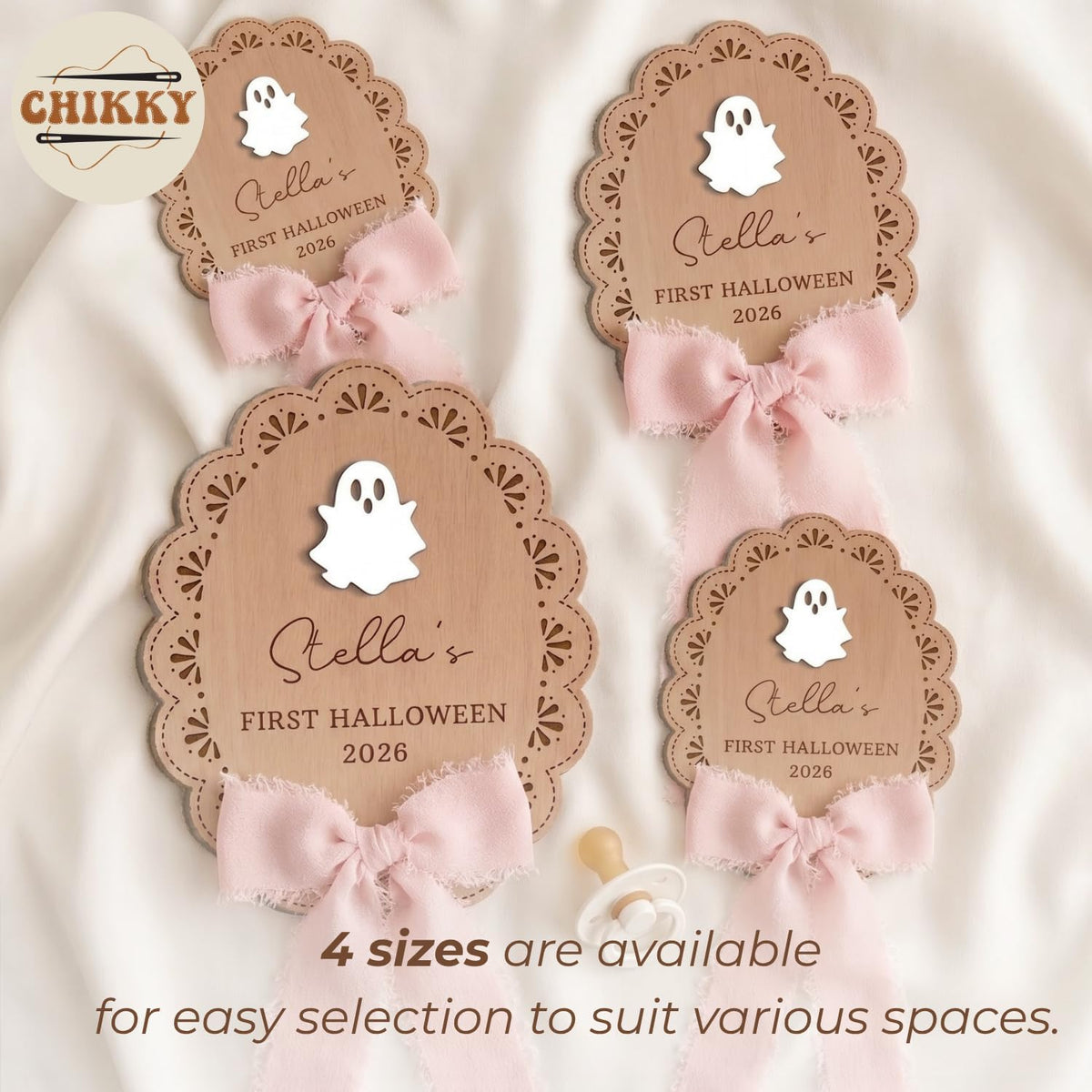 Personalized Wooden Birth Announcement Sign — image 8