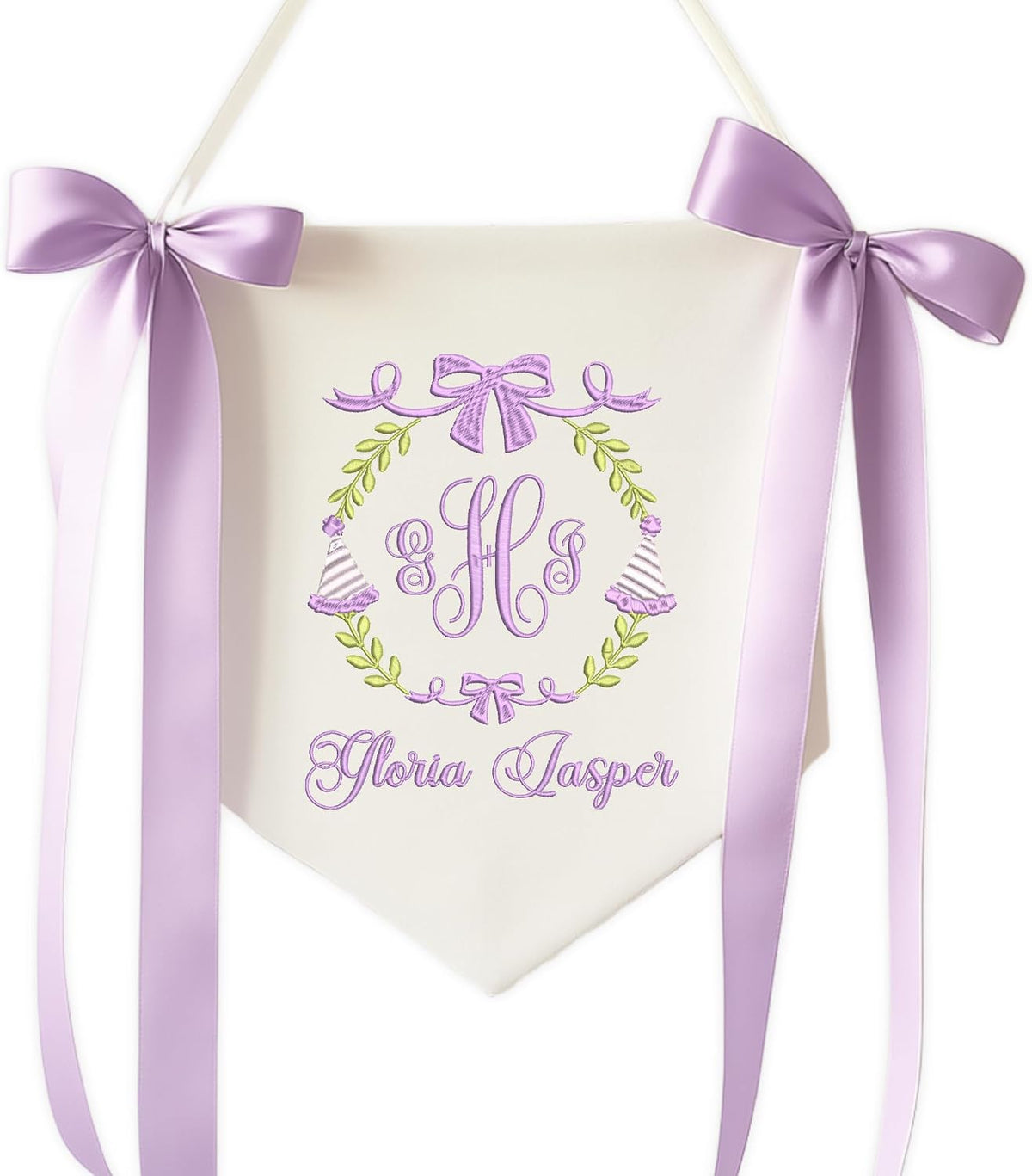 Personalized Embroidered Baby Name Banner — 4